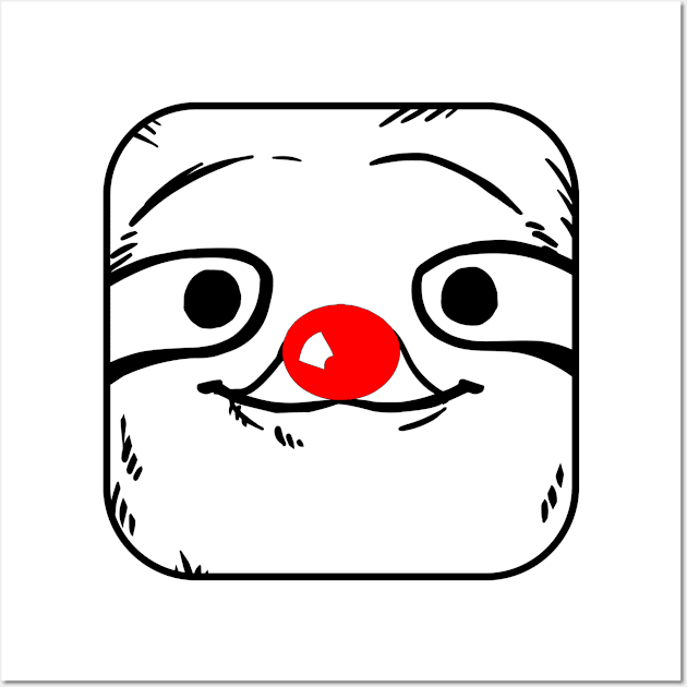 Red Nose Sloth 2022 Wall Art by Boo Face Designs